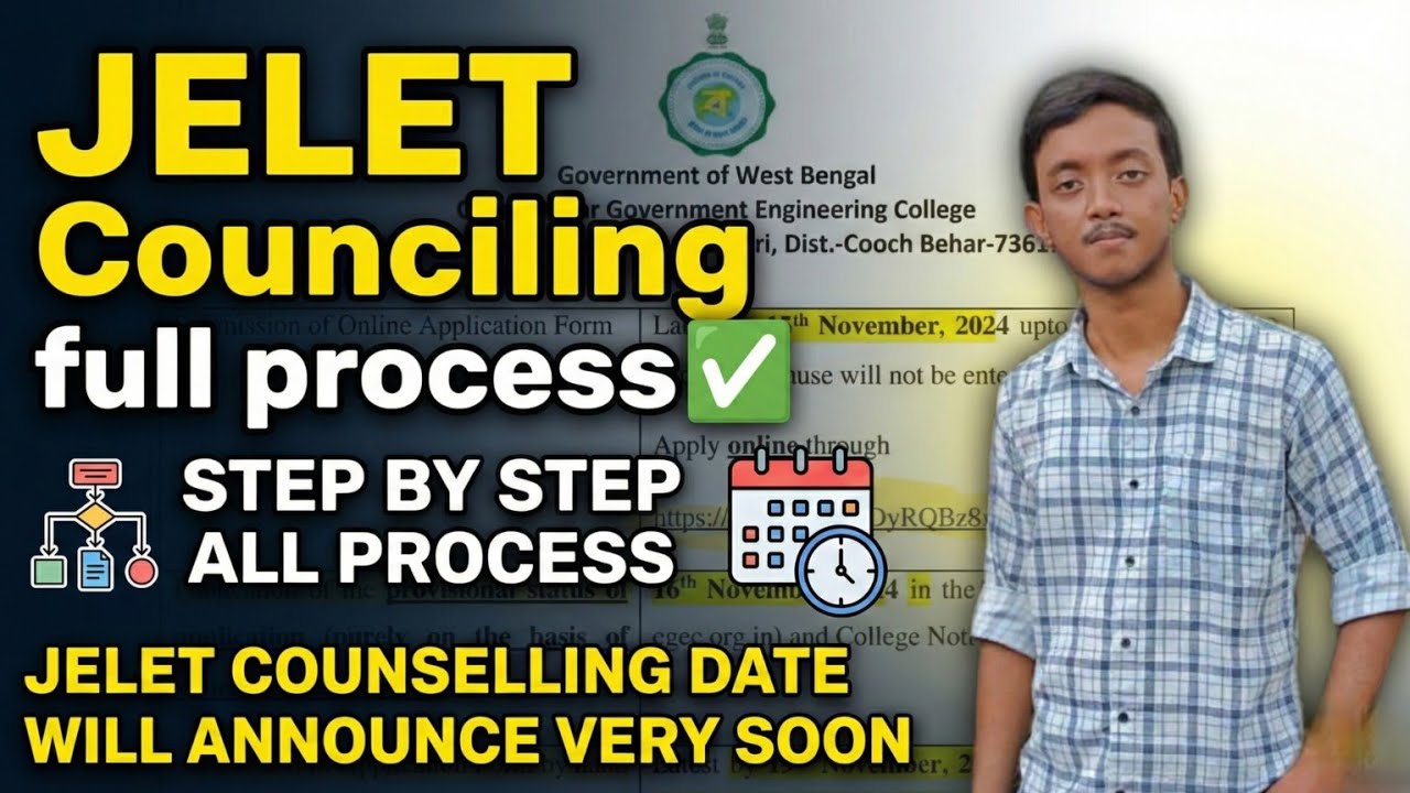 JELET Counselling Full Process ✅ | Step by Step All Process | Date Will Announce Very Soon 
