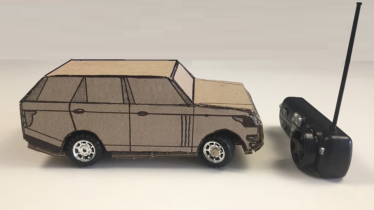 Как сделать радиоуправляемый Ренж Ровер из картонной коробки. RC car своими руками. Из картона
