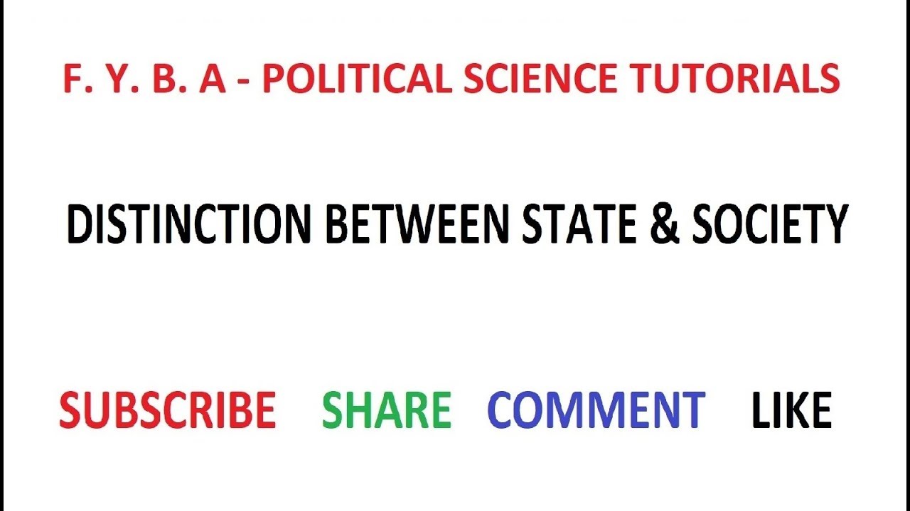 Distinction  Between  State & Society