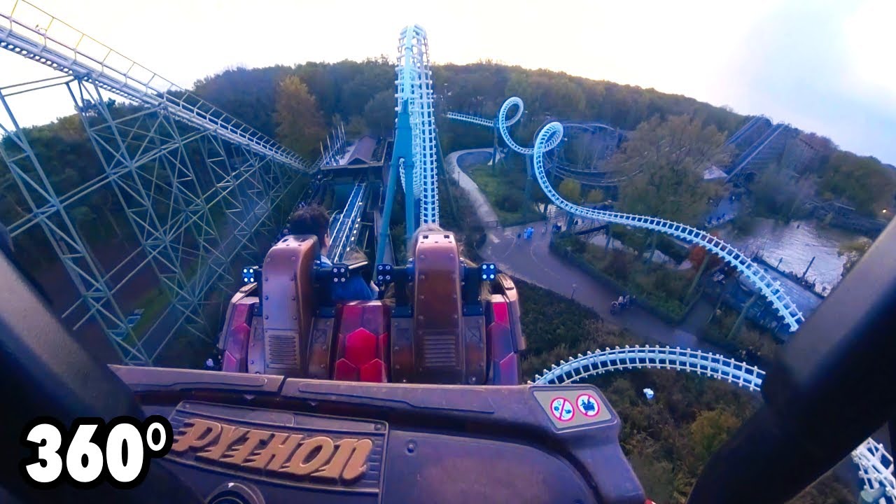 Python (Efteling) -VR ONRIDE - 360° looping roller coaster POV