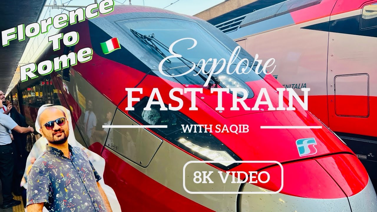 Fast Train Frecciarossa 1000 Florence to Rome Italy | 4K Video
