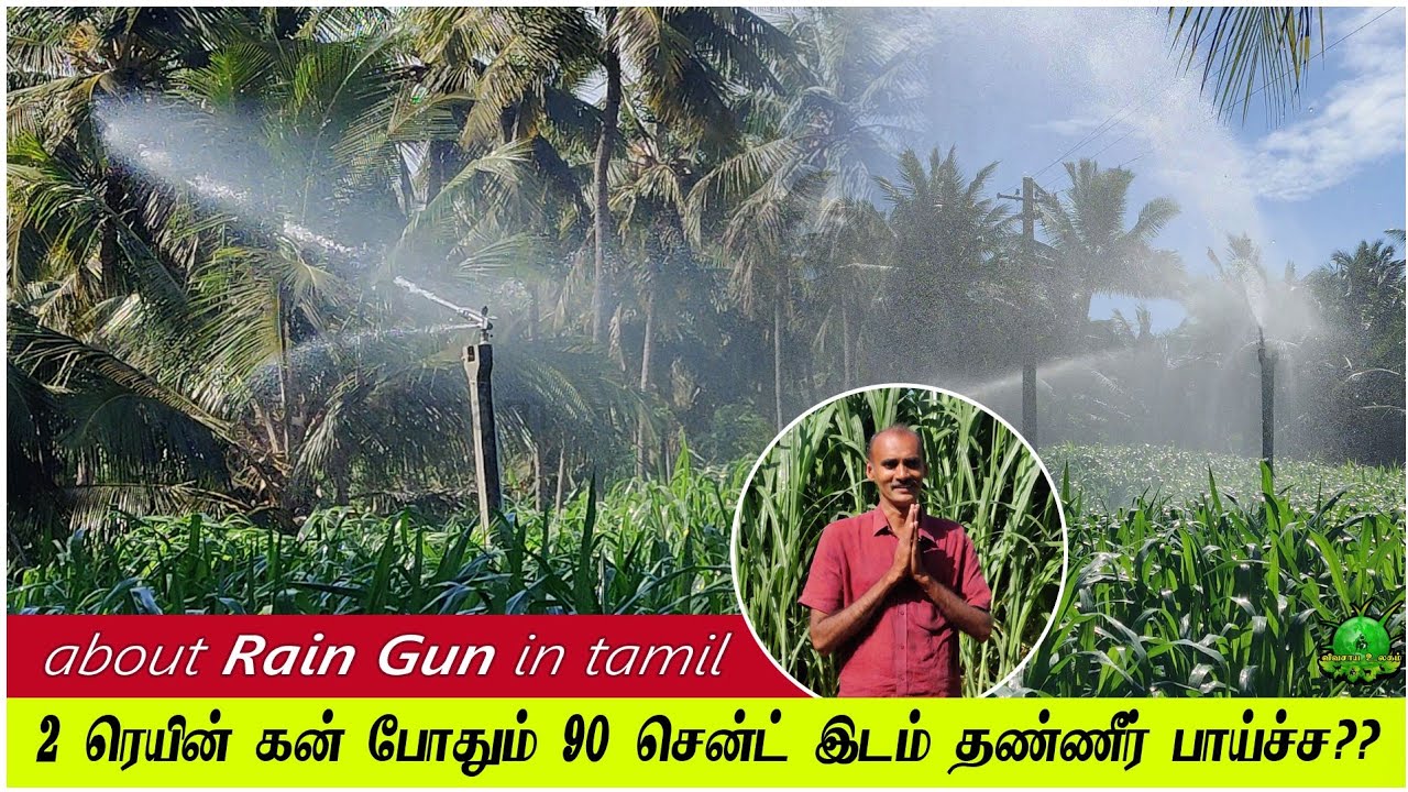 ரெண்டு ரெயின் கன் போதும் 90 சென்ட் இடத்தில் தண்ணீர் பாய்ச்ச ?? / About Rain Gun in Tamil