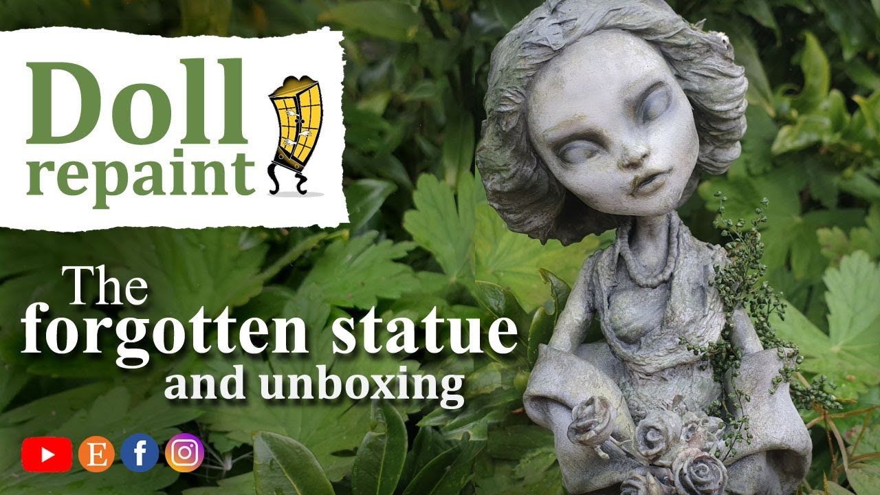 Doll repaint |  Old Forgotten Statue  |  OOAK  |  Unboxing