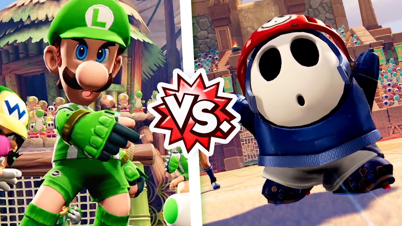 Mario Strikers Battle League - Luigi Vs Shy Guy (Hard CPU)