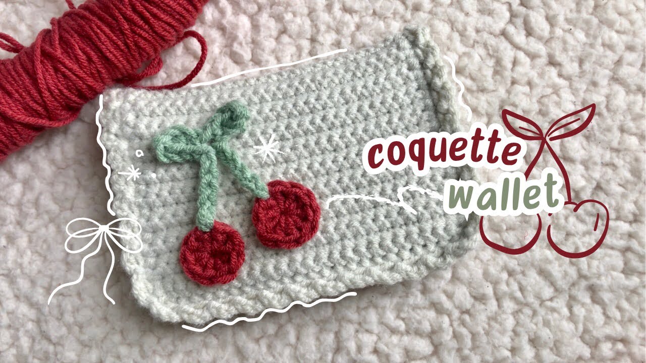 Crochet Coquette Wallet🍒 | Easy and beginner-friendly tutorial