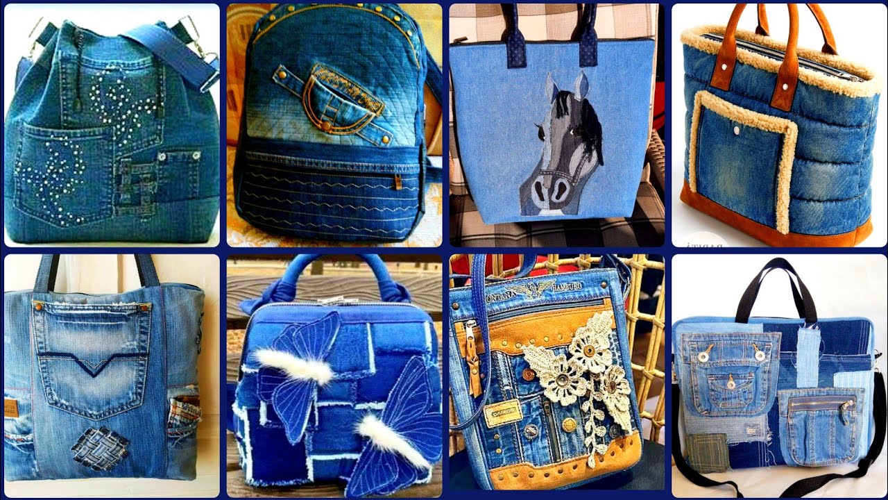 MOST BEAUTIFUL DENIM HANDMADE RECYCLED TOTE BAGS #TRENDINGIDEAS 2026