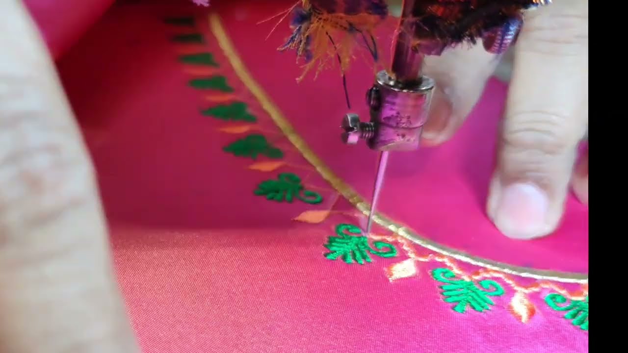 Simple blouse designs for silk sarees || 🌿 Simple machine embroidery designs. 