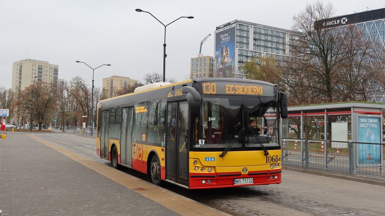 Linia 130 - Solbus SM12 (10m) #1068 (MZA Warszawa)