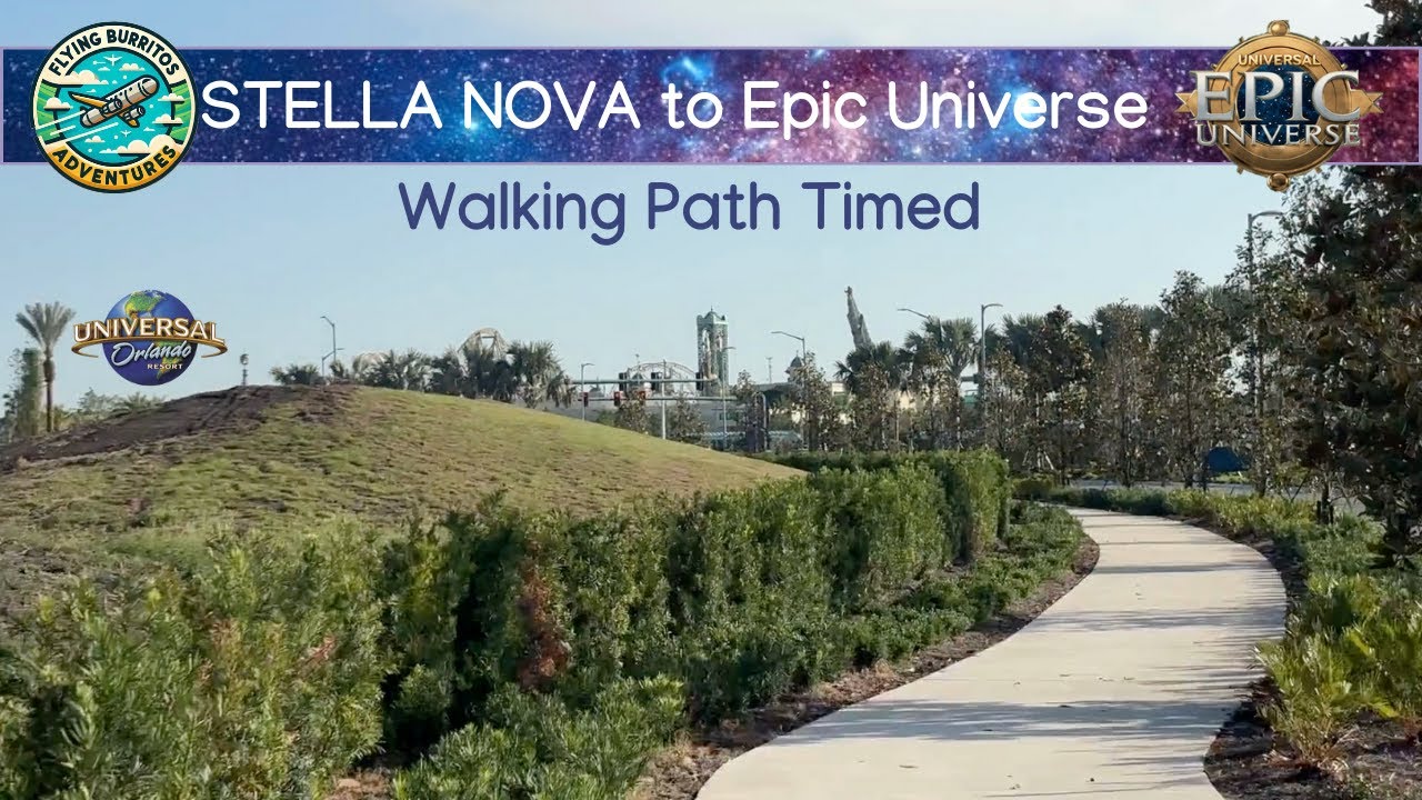 Walking Path from Stella Nova resort to the gates of Epic Universe | Universal Resorts Orlando