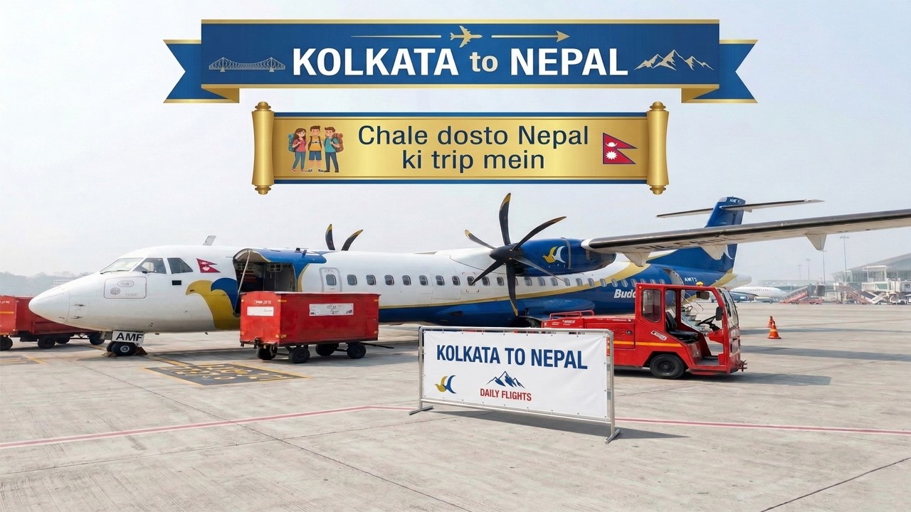 NEPAL Tourist Places | Nepal Trip Form Kolkata | kathmandu Aiport | Buddha Air