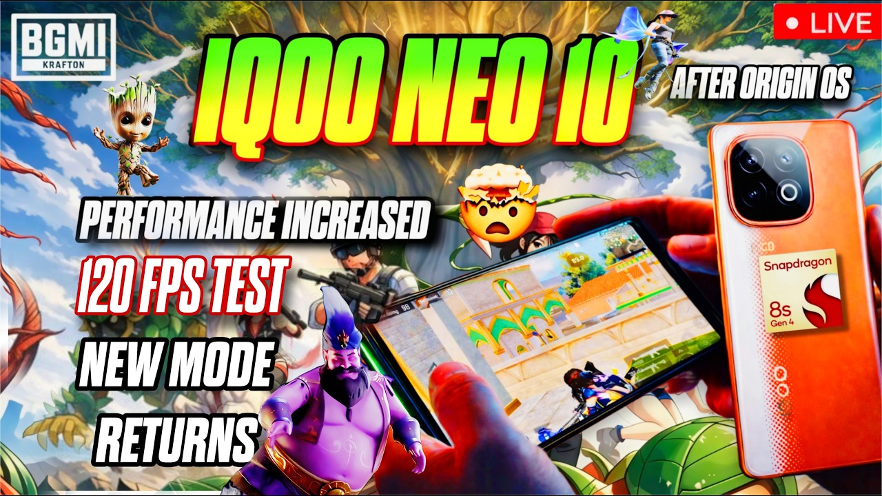 IQOO NEO 10 120 FPS TEST 🔥 AFTER 4.2 UPDATE RUSH GAMEPLAY AFTER ORIGIN OS 6 *Fps meter