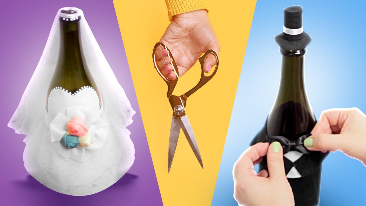 Garrafa Decorada: Noivos DiY