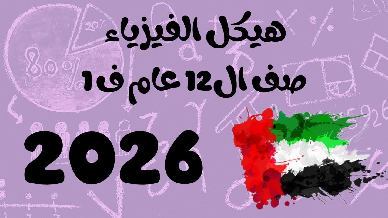 هيكل الفيزياء للصف الثاني عشر عام الفصل الاول لعام 2026