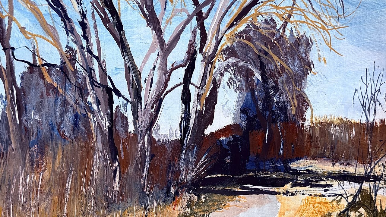 The Clump - Gouache Landscape