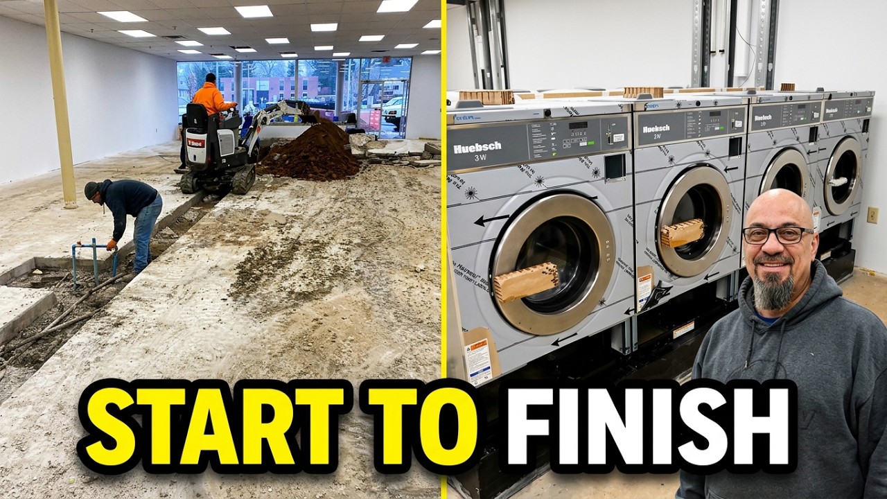 Build a laundromat from start to finish with pictures in a little over 3 minutes