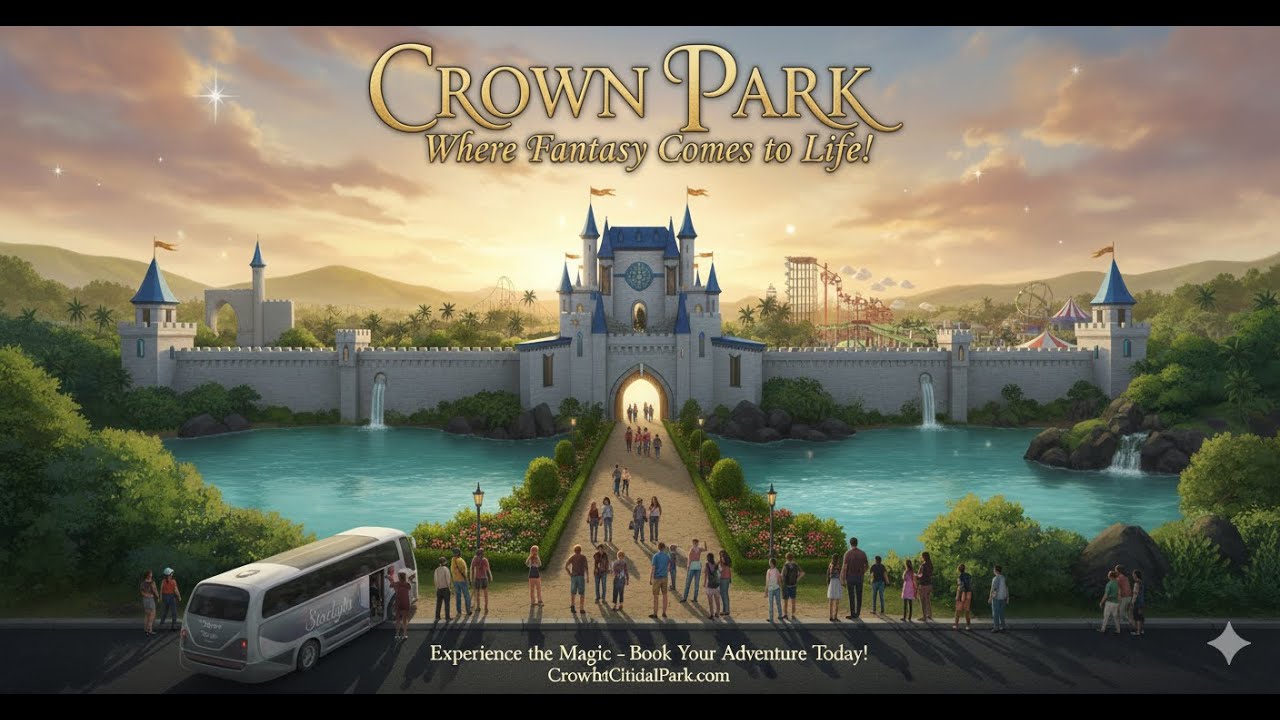Crown Park - First look outside the entrance - Planet Coaster 2