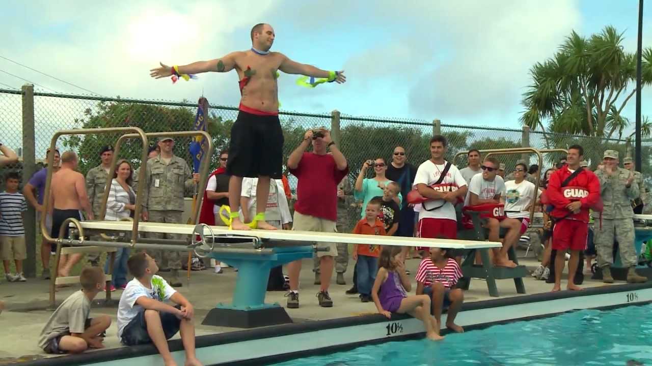 Belly Flop Competition at Lajes Field 2012