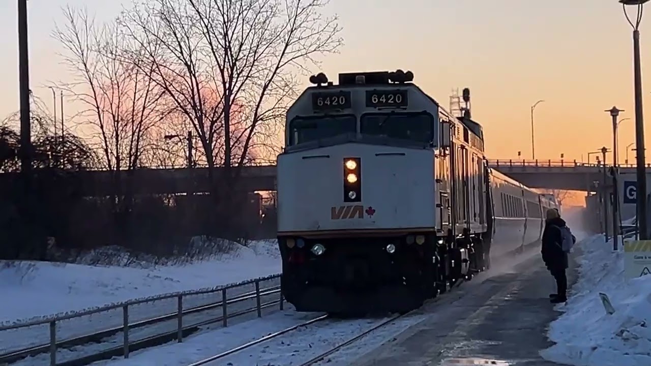 VIA Rail & EXO Trains at Dorval, QC | Mini Compilation | Winter 2025