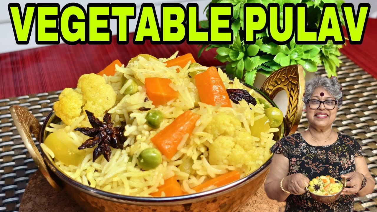 Vegetable Pulao, aromatic and yummy
