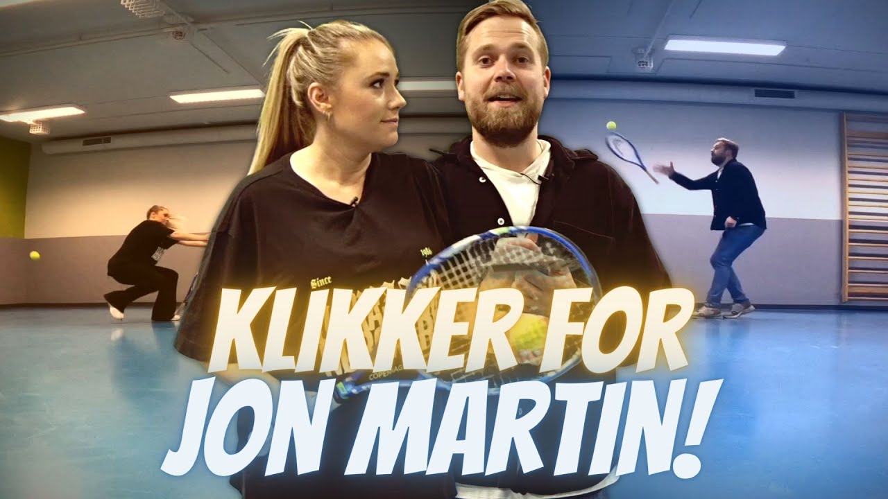 Jon Martin og Ida spiller tennis (men har bare en racket)