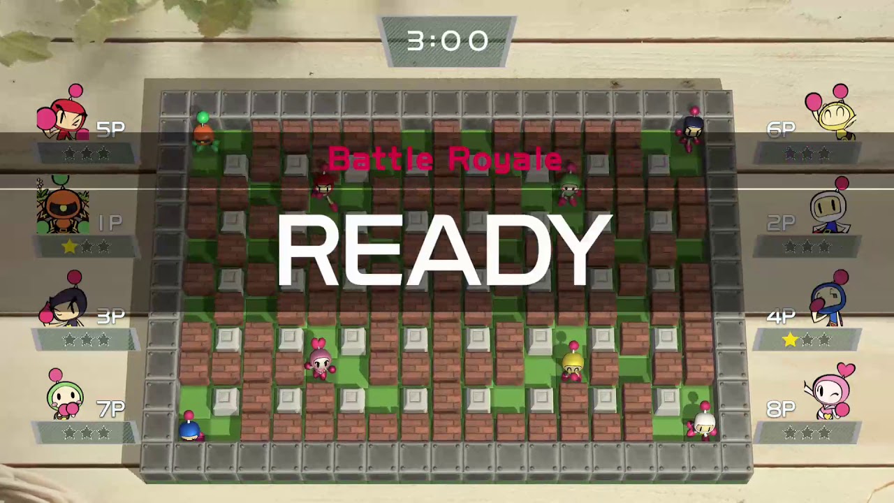 Super Bomberman R, 8 player battle