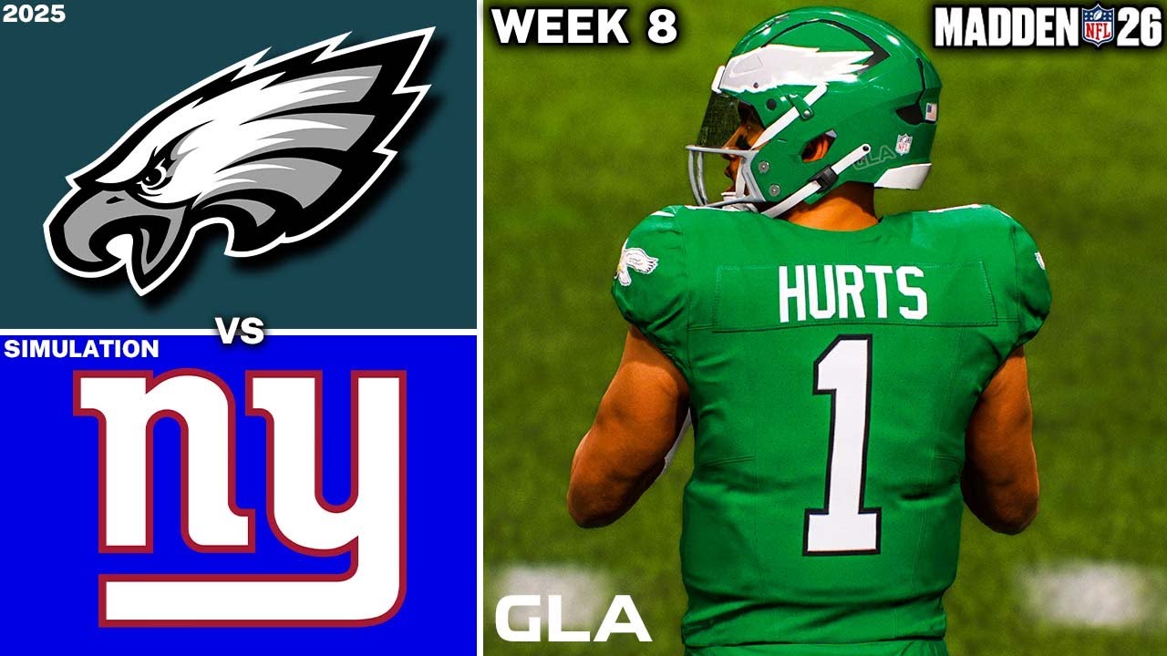 Eagles vs. Giants | Week 8 Simulation | Madden 26 PS5 Gameplay