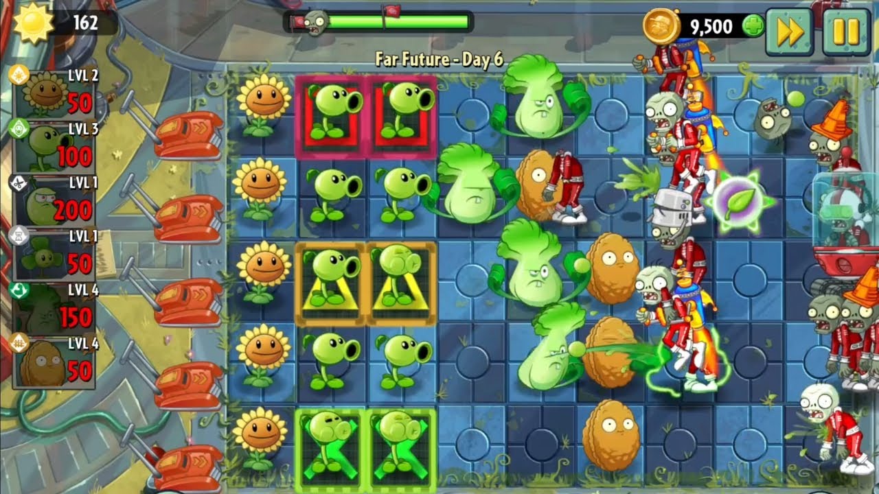 Plants vs. Zombies 2 : Far Future - Gameplay Walkthrough Part 2 | Po Gaming