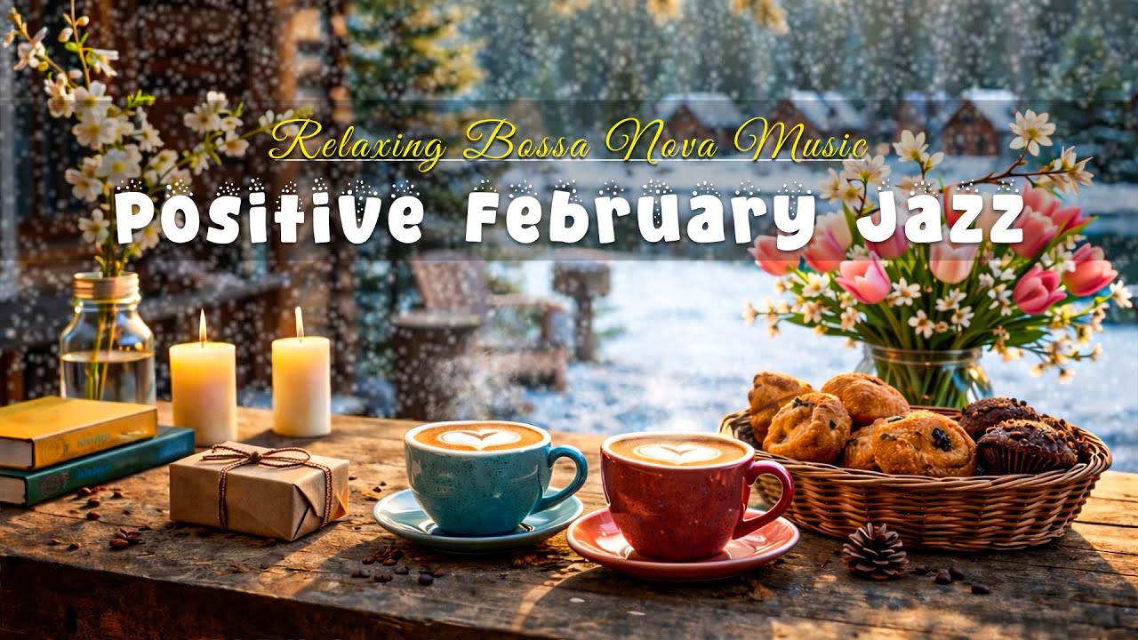 [POSITIVE FEBRUARY JAZZ] ☕ Bossa Nova Coffee Vibes for Good Mood, Study Focus & Relaxing