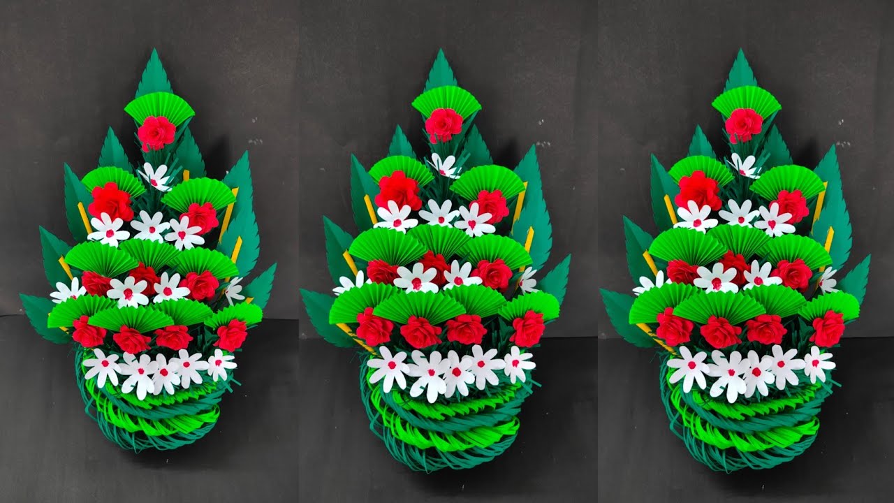 Amazing Paper Flower Bouquet Making Ideas/Paper Craft For Home Decoration/Home Decor/Gift Idea/Craft