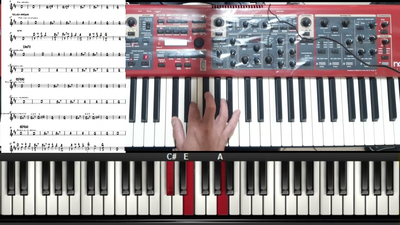 TUTORIAL COMO TOCAR QUEBRANTADO NO TECLADO
