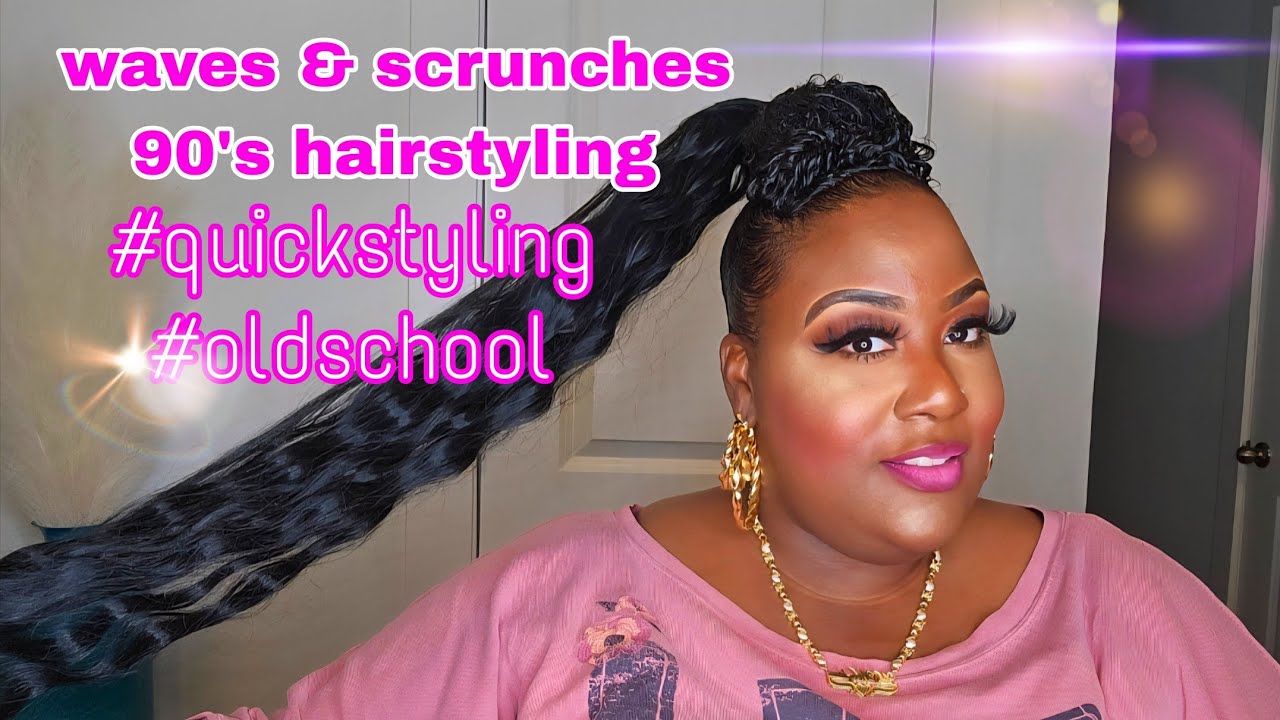  Old School Finger Waves Scrunches 90's vibes Quick Hairstyling