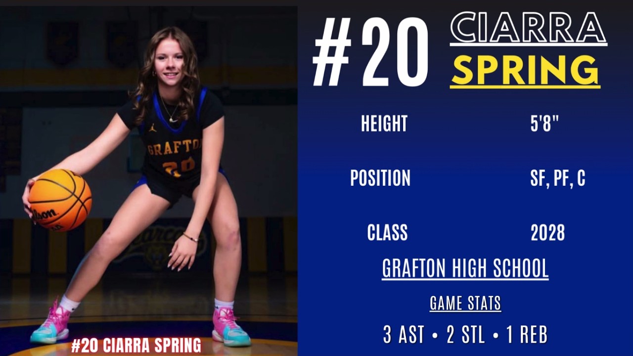 #20 Ciarra Spring Highlights vs Wheeling Central Catholic 2-19-2026