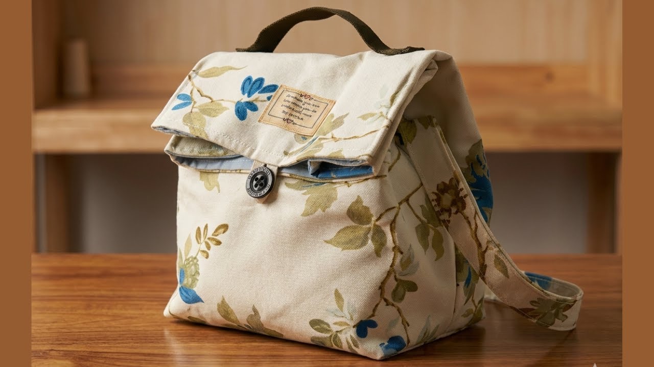 How to Sew a Structured Fabric Bag | Step by Step Sewing Tutorial✂️