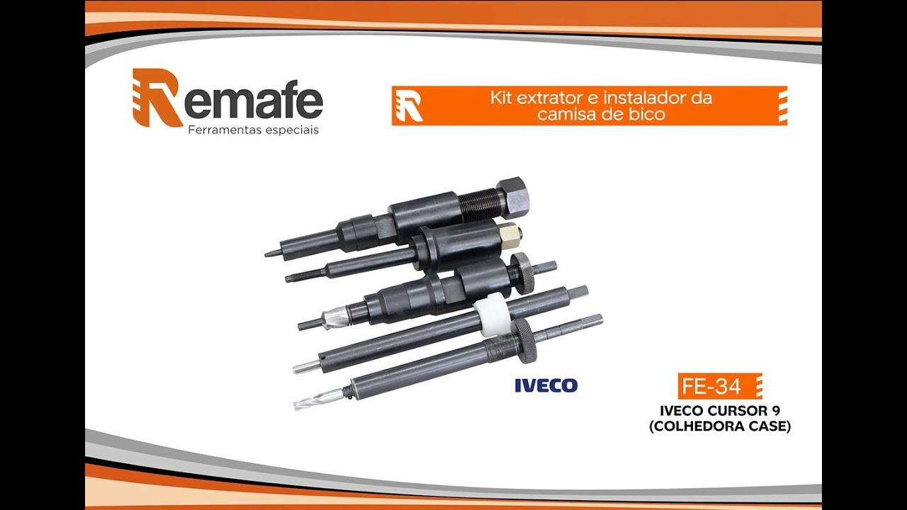 FE-34 Iveco Cursor 9 - Instalação da camisa de bico - Remafe Ferramentas