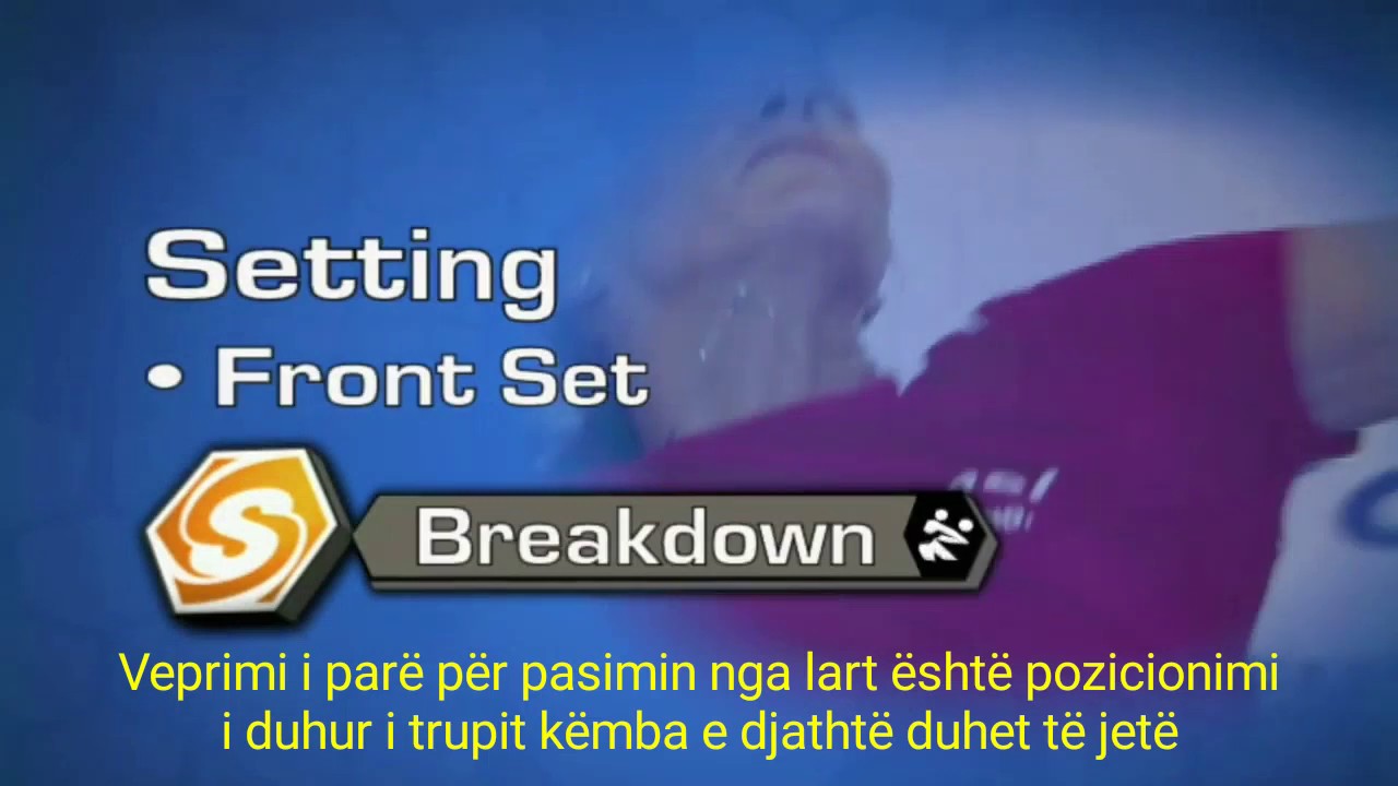 Volejboll ,pasimi me dy duar nga lart