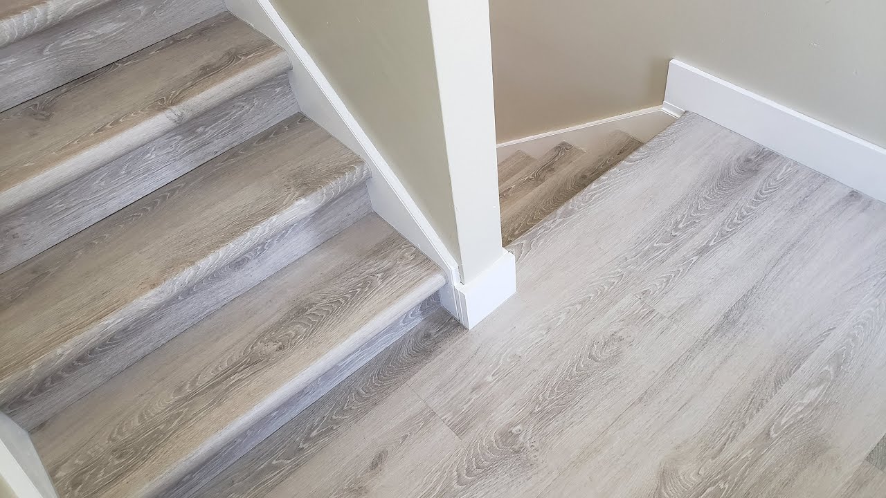 LifeProof Vinyl Flooring Stair Tread Installation from Home Depot