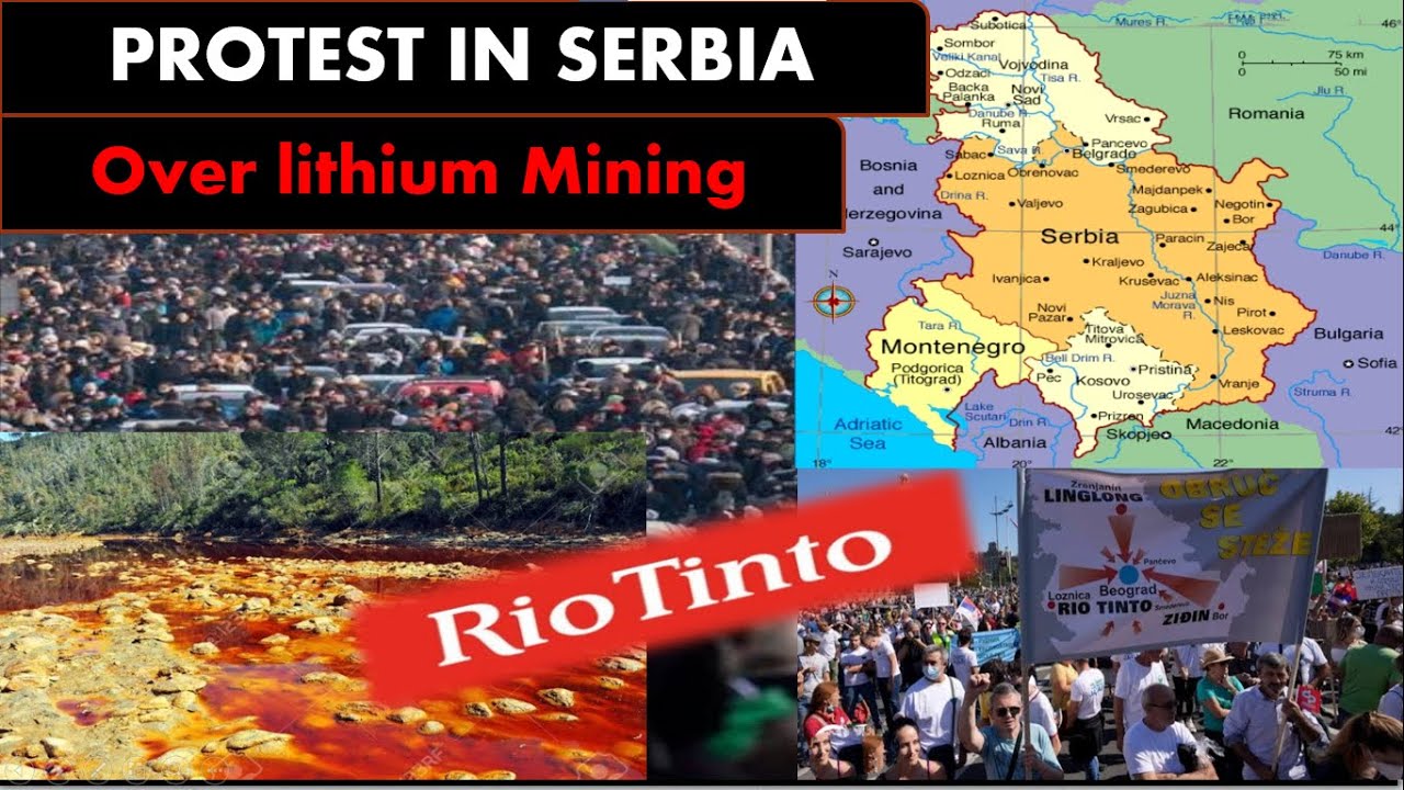 Intense Protests against RioTinto in Serbia over Lithium Mining #jadarvalley #environment