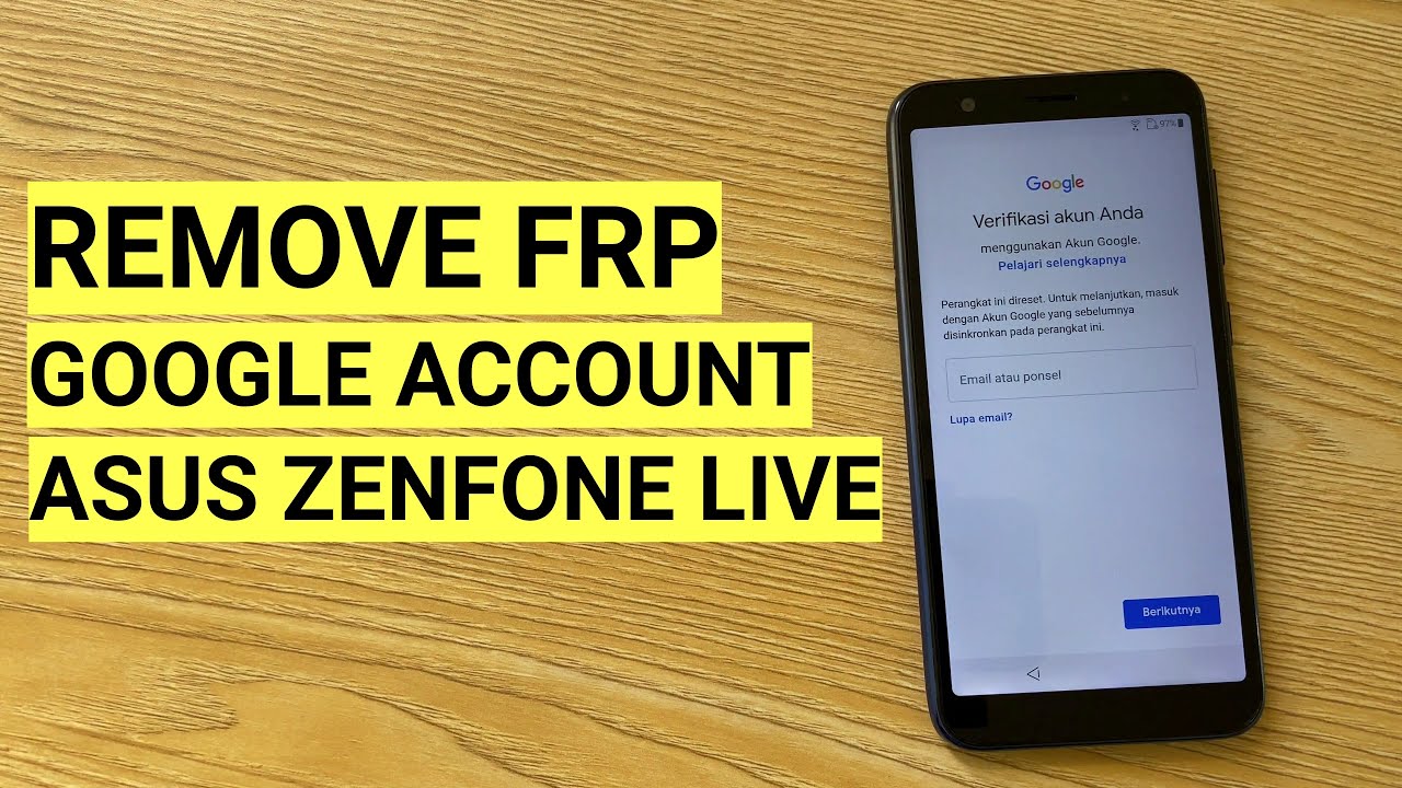 Обойти Frp Zenfone Live (L1) ZA550KL Asus X00RD Удалить аккаунт Google