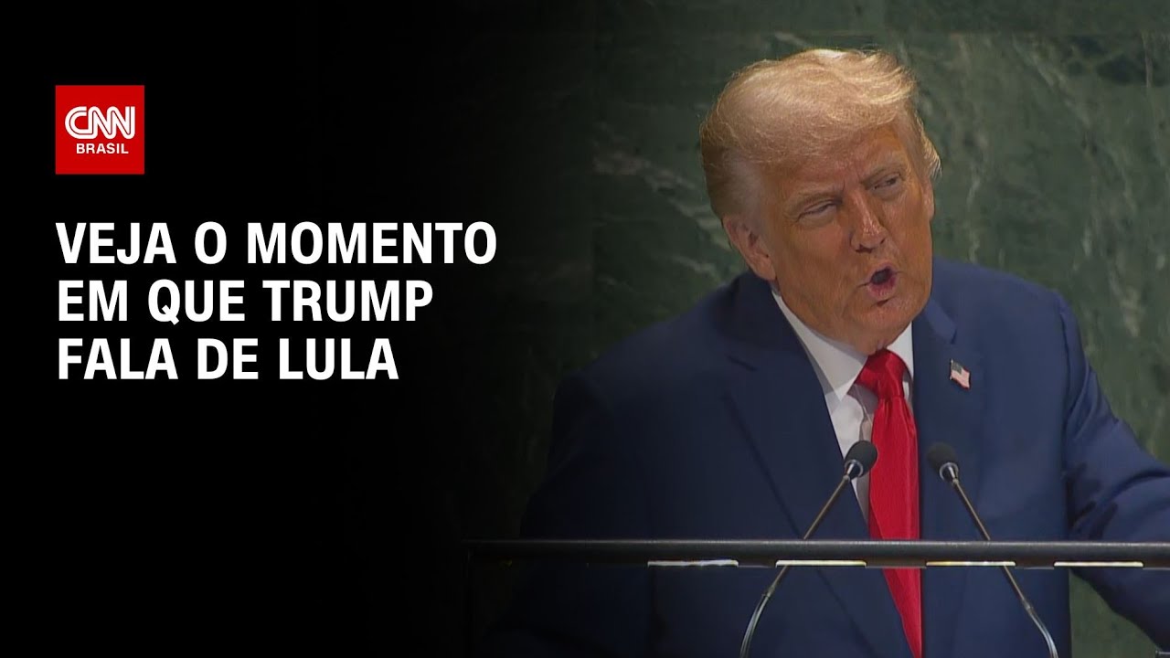Veja o momento em que Trump fala de Lula na ONU | LIVE CNN