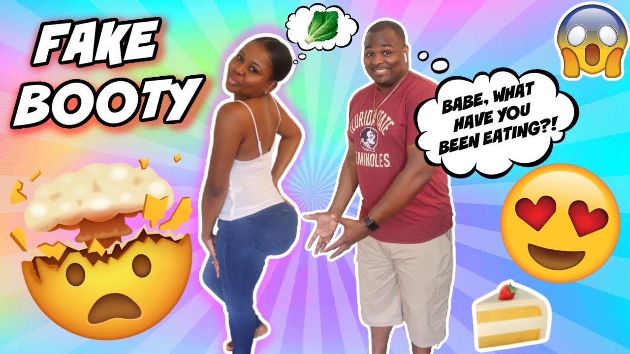 WEARING A BUTT IMPLANT TO SEE IF MY HUSBAND REACTS   **SUPER FUNNY**
