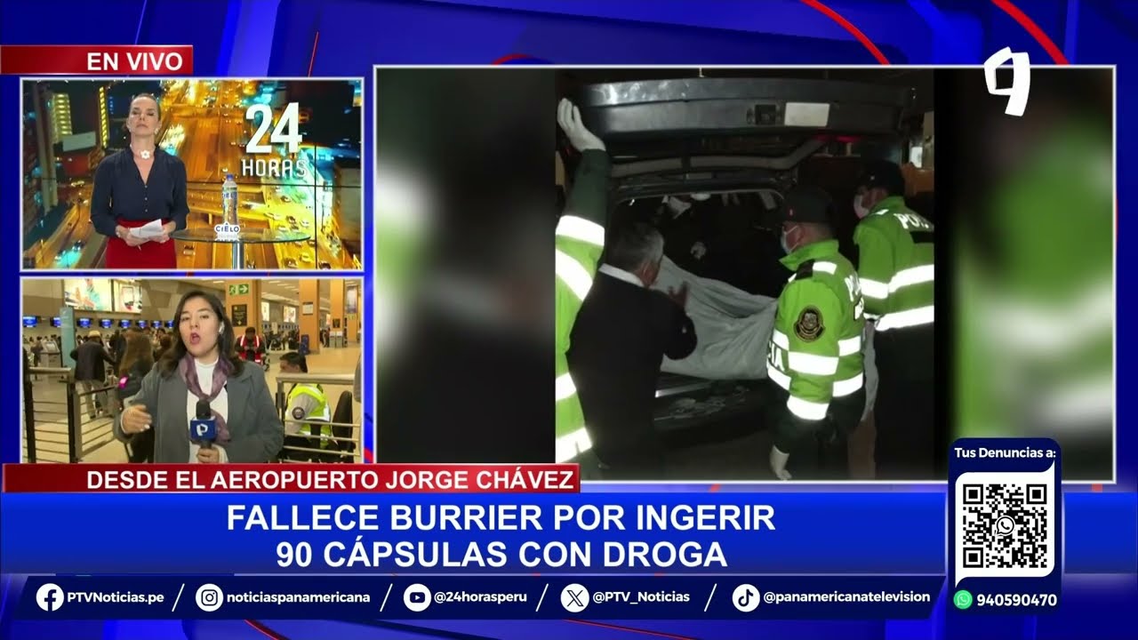 Aeropuerto Jorge Chávez: muere burrier tras ingerir más de 90 cápsulas con droga