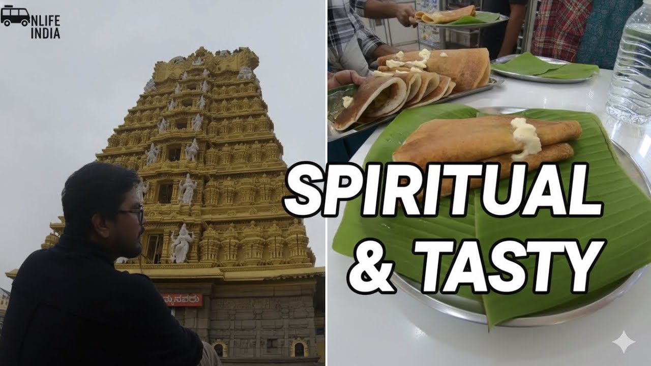 Mysore Vanlife Vlog: Spiritual Mornings at Chamundi Temple & Legendary Mylari Dosa #dosa #mysore 