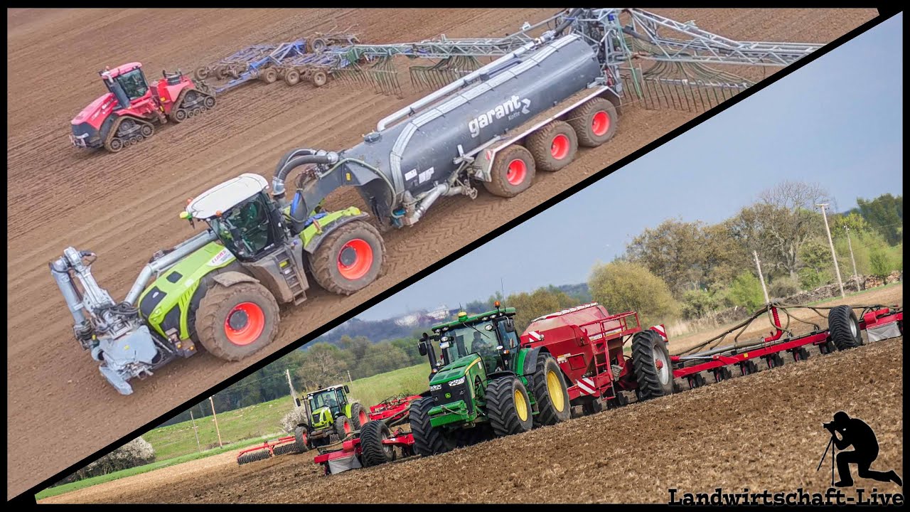 Claas Xerion 4000 + garant Kotte Schwanenhalsfass | Case Quadtrac | John Deere 8R + Horsch Maestro
