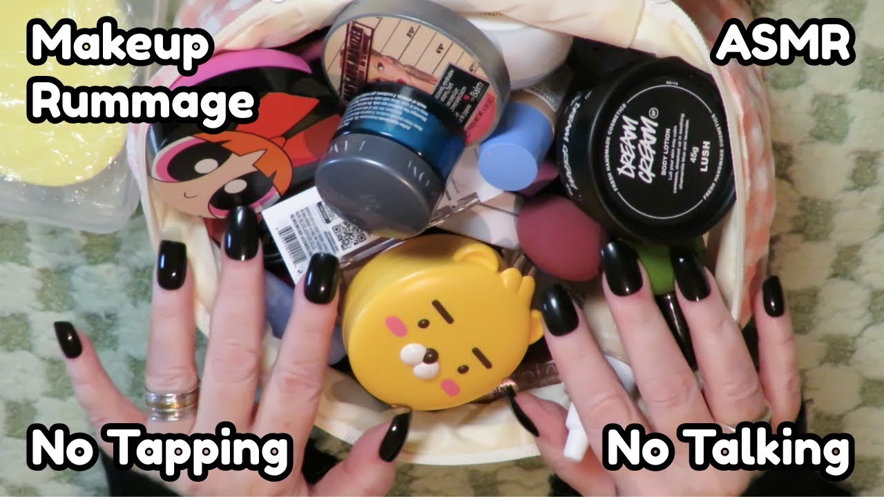 ASMR Makeup Rummage No Talking No Tapping Lofi💄