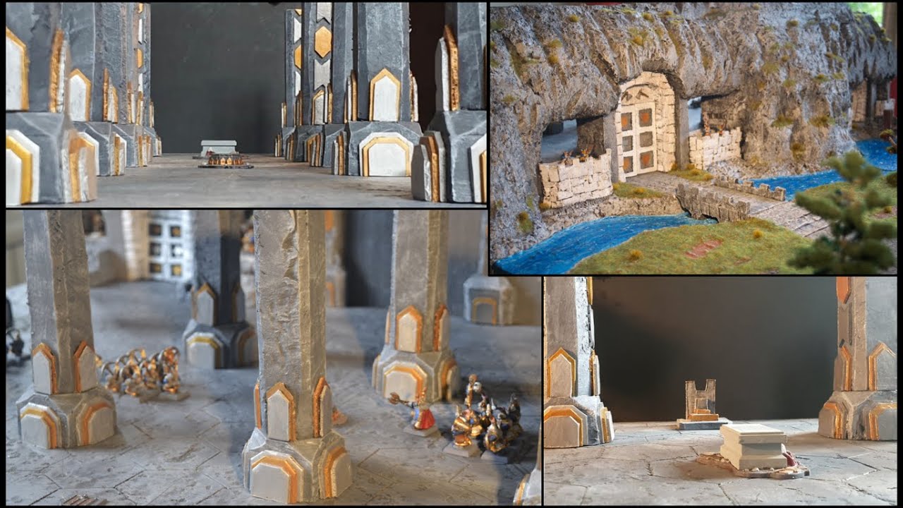 DIY Fanfiction - The battle for KARAK HVIT / GIANT Dwarven Stronghold / MORIA castle DIORAMA