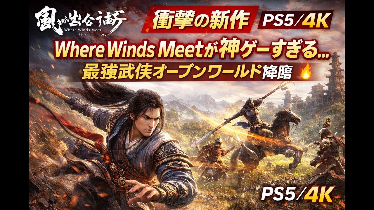 【衝撃の新作】Where Winds Meetが神ゲーすぎる…最強武侠オープンワールド降臨【PS5/4K】#WhereWindsMeet#武侠#オープンワールド#PS5#ゲーム実況#新作ゲーム#RPG