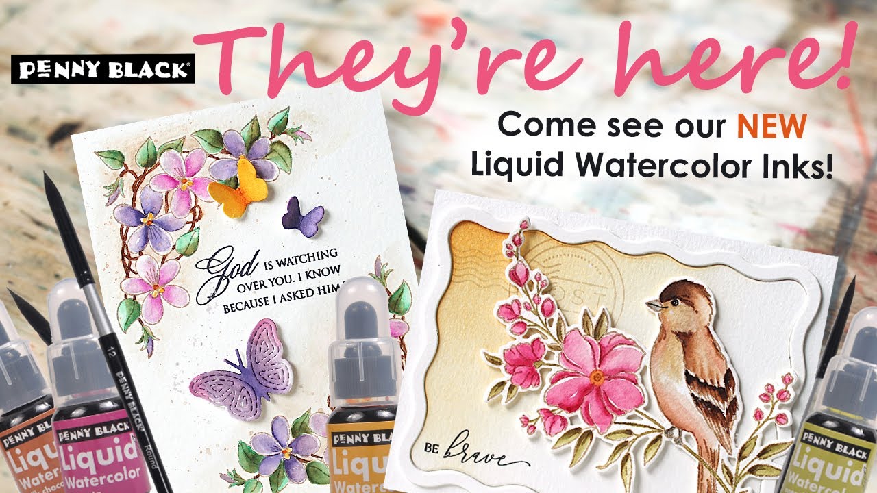 NEW PRODUCT LINE | Introducing Penny Black Liquid Watercolor Inks!!