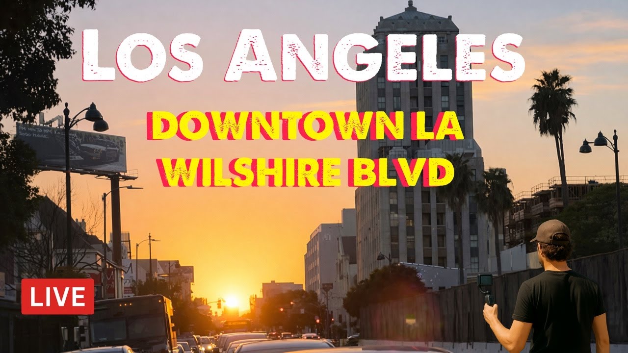 LIVE  LOS ANGELES Wilshire DTLA  Walk CAM
