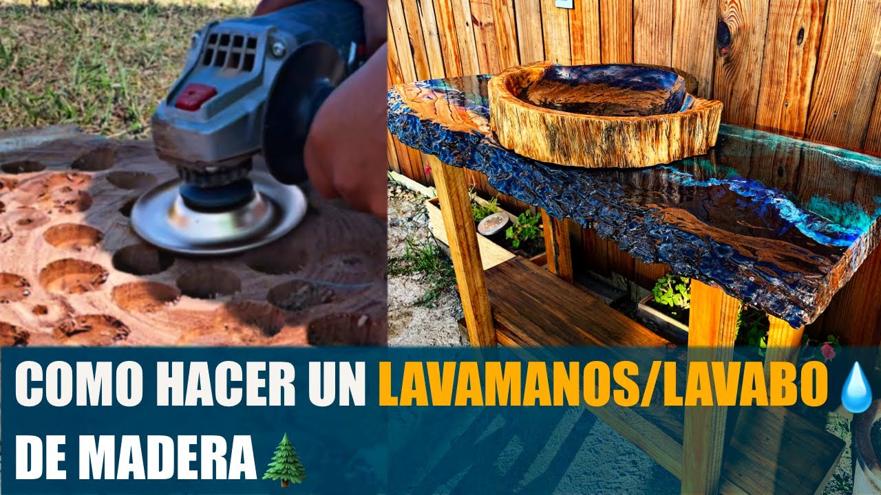 COMO‼️HACER UN LAVAMANOS/LAVABO💦 DE MADERA🌲