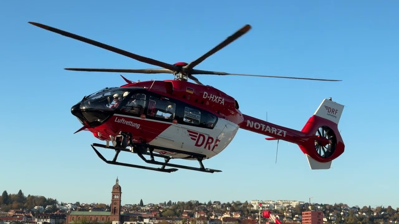 DRF Luftrettung | Start Christoph 51 | Airbus H145 D3 | D-HXFA | Helios Klinikum Pforzheim